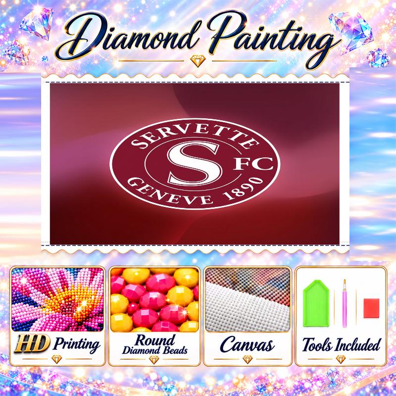 Servette FC Diamond Painting Kit 5D Full Drill DIY Diamond Mosaic Wall Art Home Decor