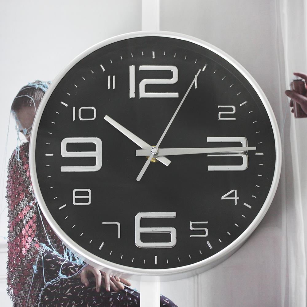 8 Zoll einfache, modische Wanduhr, leise, schön, dreidimensional, geeignet für Arbeitszimmer, Wohnzimmer, Schlafzimmer, um Freunde zu schicken