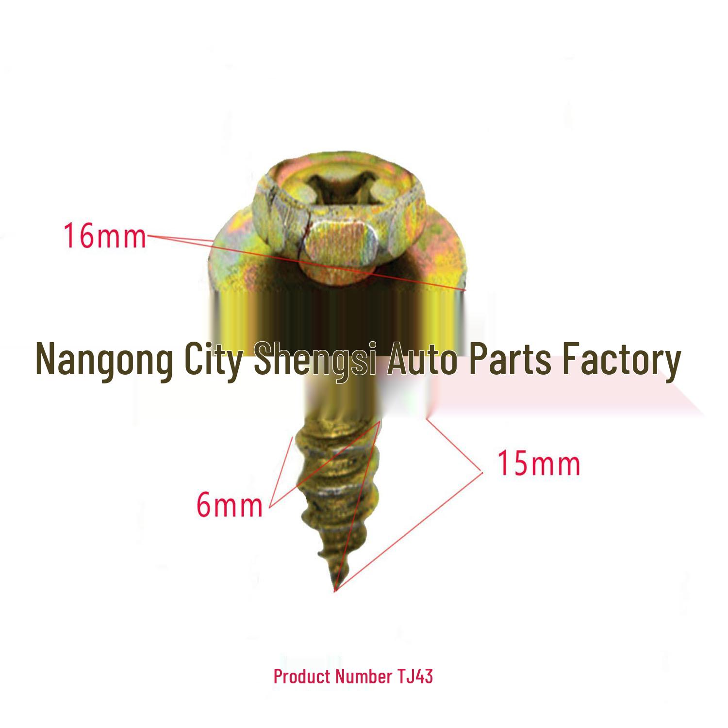 

Hexagon Head Screw Clip for Car Fender Decoration 10000 pcs