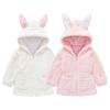 Rabbit Ears Coat Cute Baby Girl Faux Fur Fleece Jacket Children's Thickened Winter Warm Jacket
