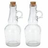 Set Of 2 Glass Bottles For Oil And Vinegar With Cork 2X250 Ml