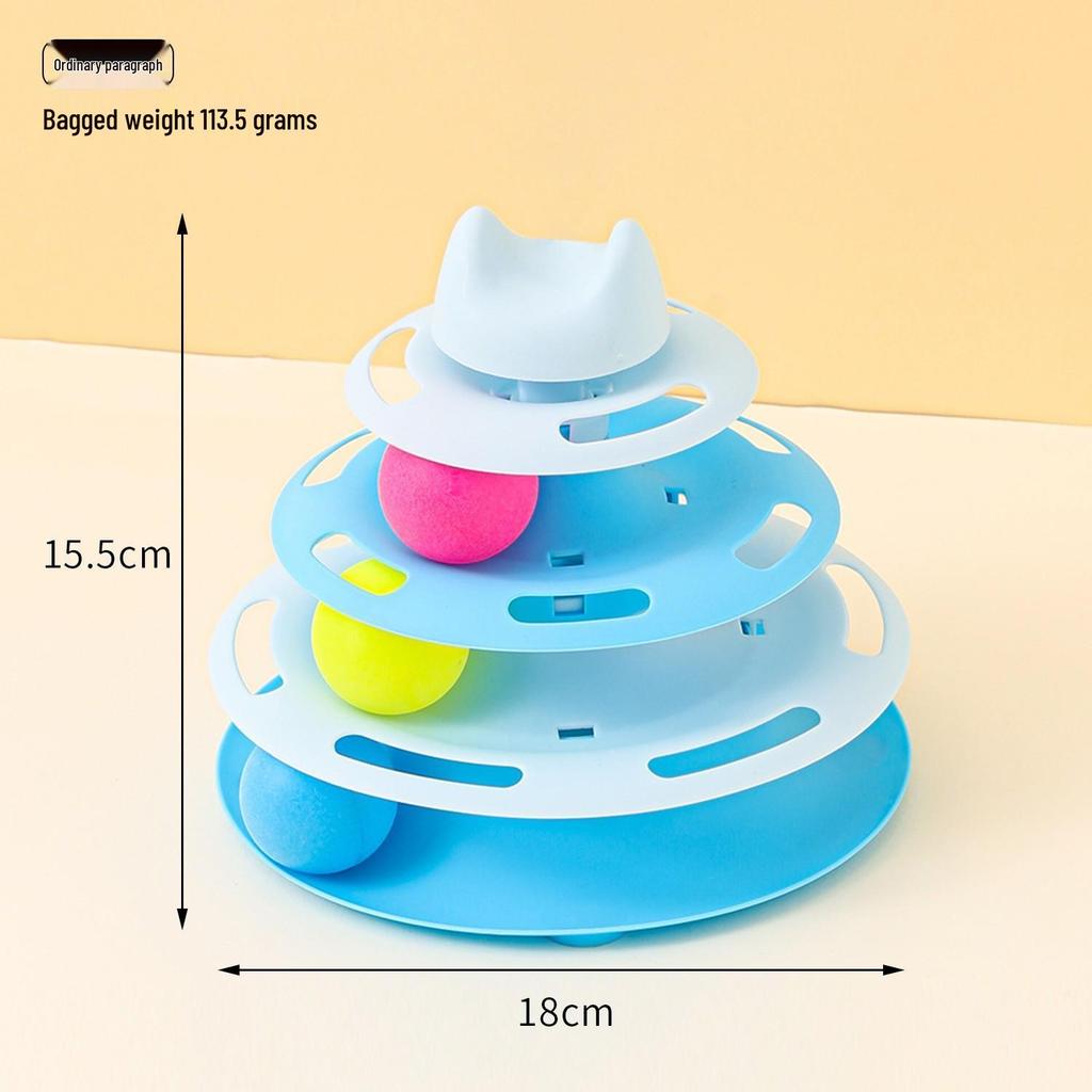 Three-Layer Track Cat Turntable: Educational Self-Entertainment Decompression Toy