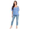 Be You Womens/Ladies Square Neck Short-Sleeved Blouse