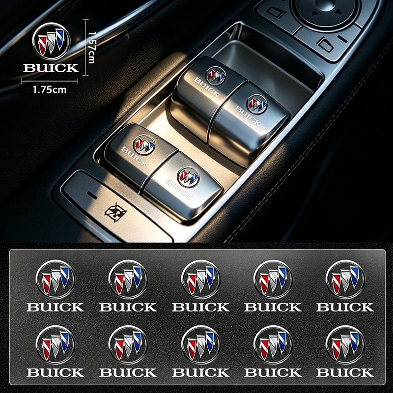 2/5/10 Pezzi Adesivo Logo Auto Decalcomanie Controllo Centrale Accessori Auto Per Buick Encore Regal Lacrosse Enclave Avenir Cascada GL8 Envision Anthem