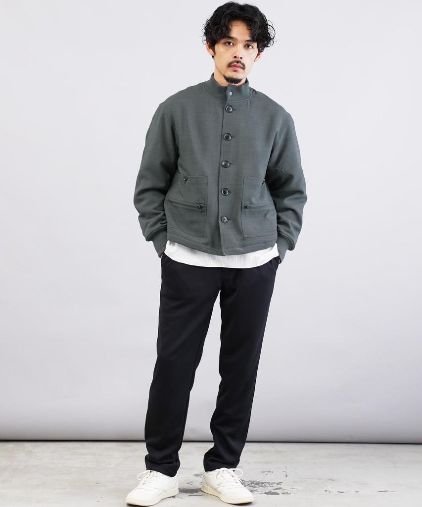 Shop Padded Rib Blouson XL Charcoal Gray Filled Fleece Lined Warm Short Length Short Length Multifunctional Pocket Water Repellent Trendy Jacket