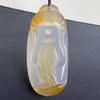 High Ice Yellow Agate Chalcedony Enlightenment Pendant