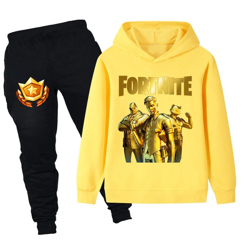 Cartoon print children's suit hoodie sweater suit PB083