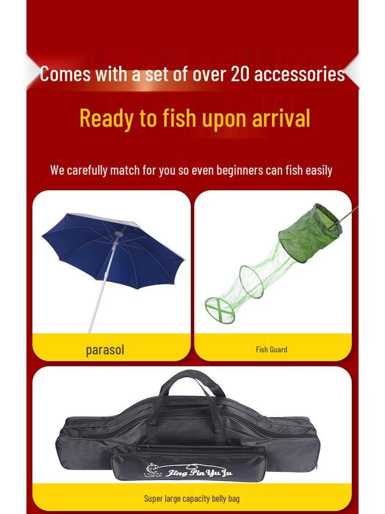 Ultra-Hard Sea Rod Set with Accessories for Long Cast Fishing