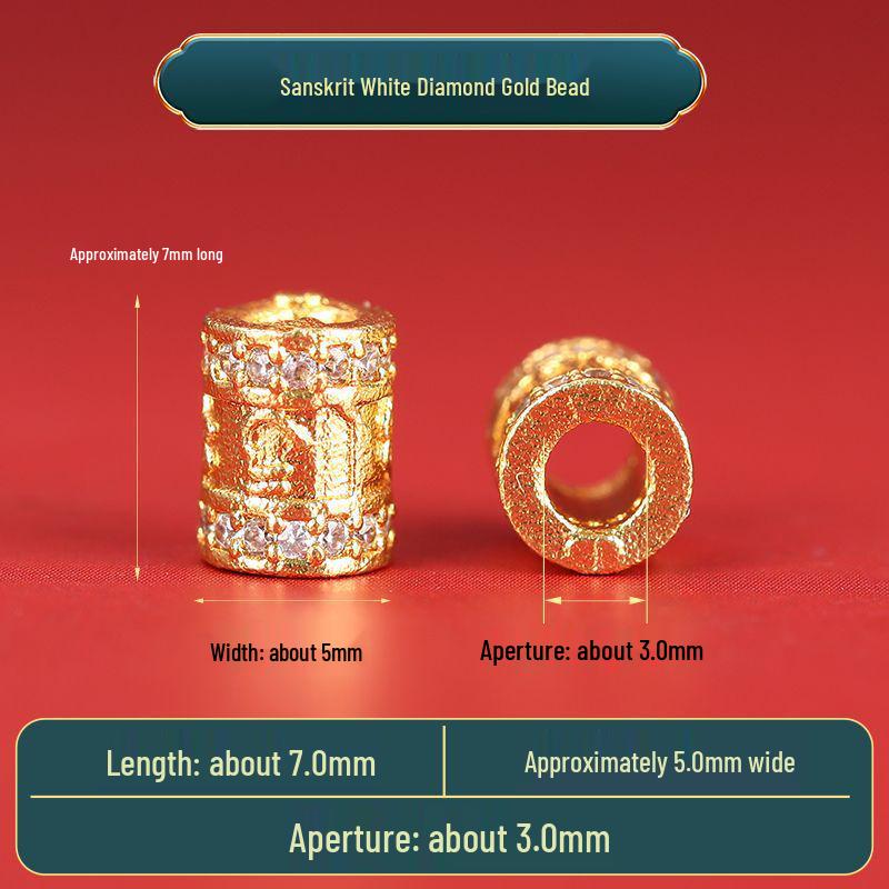 Year of the Horse Sand Gold Non-Fading Drip Oil Beaded DIY Bracelet and Jewelry Accessories.