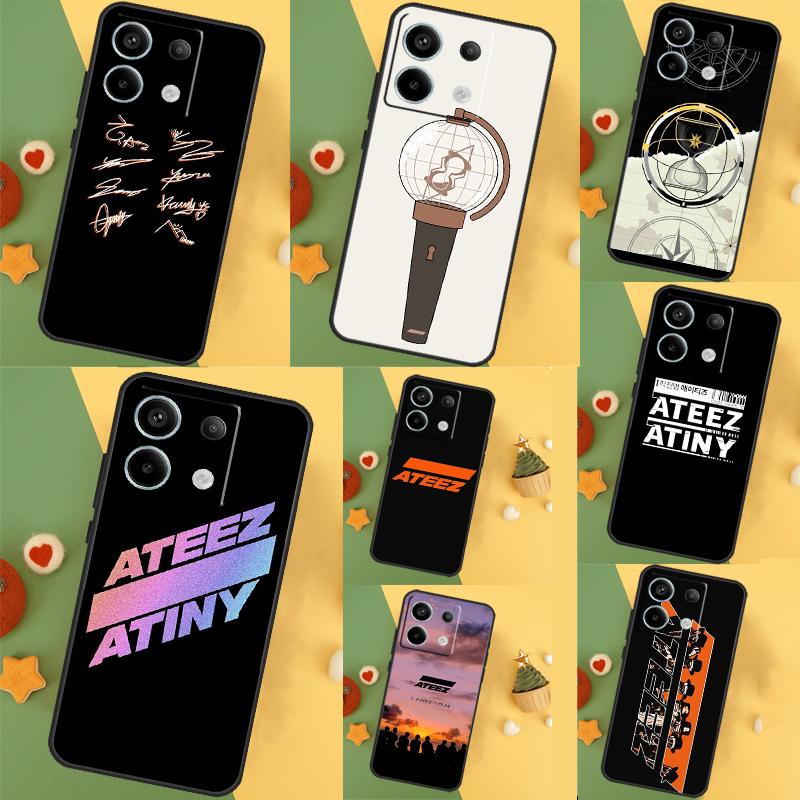 KPOP ATEEZ Logo Case For Xiaomi Redmi Note 13 Pro 12 11 9 10 9S 10S 11S 12S Redmi 12 13 10C 12C 13C Cover