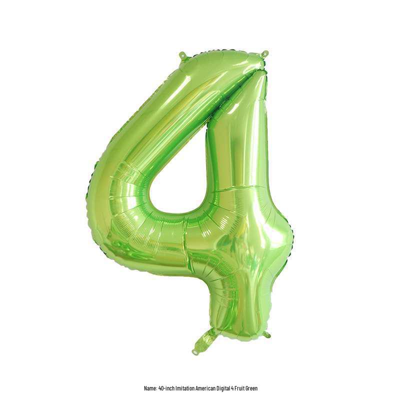 40" Green Digital Aluminum Foil Balloon for Birthdays & Weddings