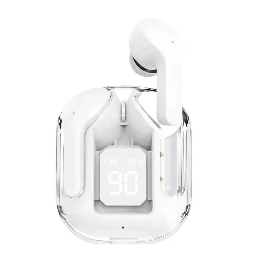 T2 Wireless Bluetooth Earphone Transparent HIFI Headphones LED Power Digital Display Stereo Sound Earphones for