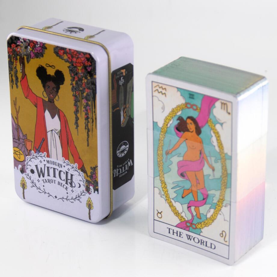 Tin Box Tarot Deck: High-Quality, Hot Stamped Oracle & Tarot Cards