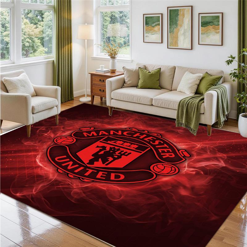 Manchester United Design Kristall Samt Teppich Weiche Dekorative Matte für Schlafzimmer Eingang