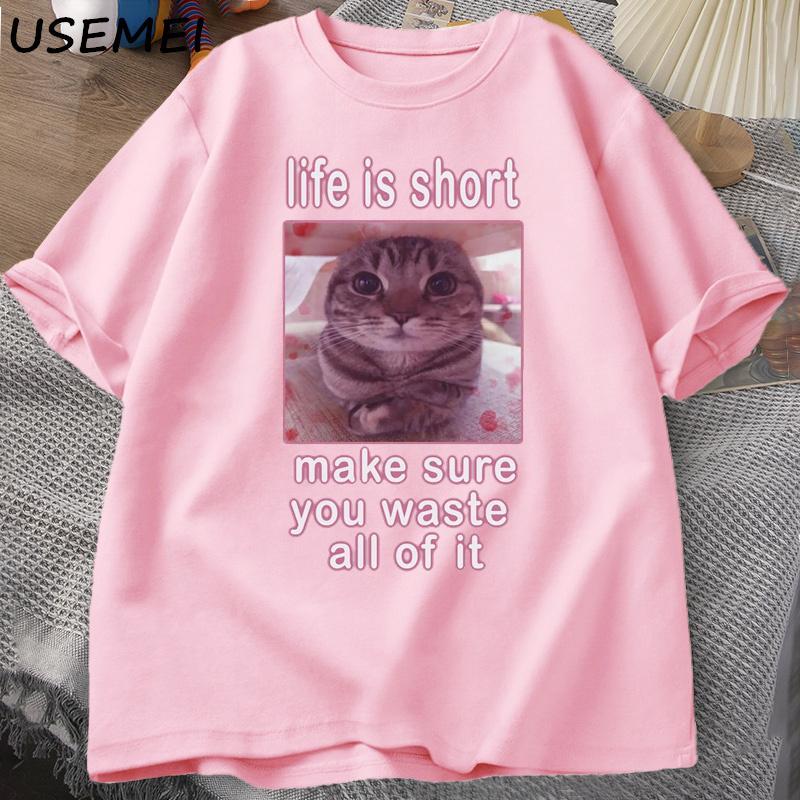 Funny Cat Meme Graphic Tees Cats Dank Memes T Shirt Funny Silly Cats T-shirt Men Women Casual Short Sleeve Tees Printed Tshirt