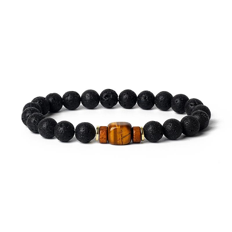 Lava Onyx Dzi Tibetan Buddha Bracelets Men Volcanic Stone Chakra Beads Diffuser Bracelet Women Vintage Meditation Amulet Jewelry