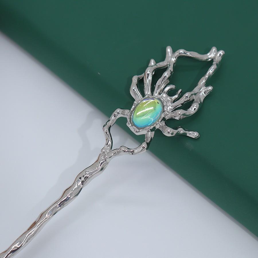

Alloy Electrophoresis Color-Retaining Treasure Spider Disc Hair Hairpin Wind High Cold Feeling Personality Trend Spider Daily Hairpin