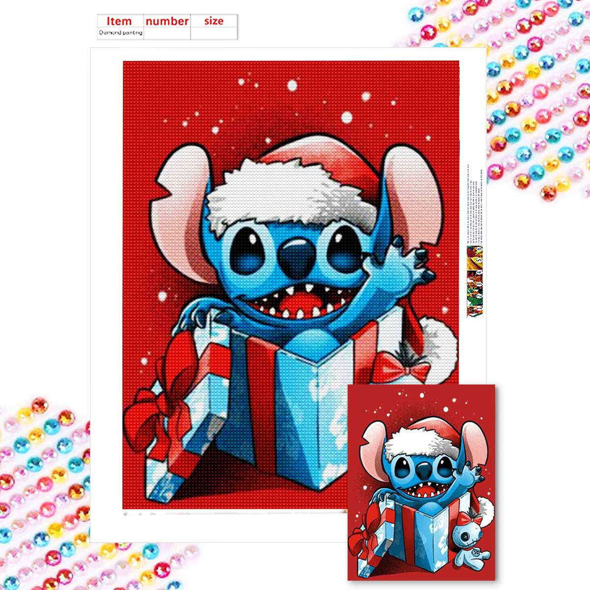 

Full Round Diamond Painting Christmas Stitch Art Rhinestone Picture Mosaic DIY 5D Cross Stitch Embroidery Home Decoration Round 20x30cm