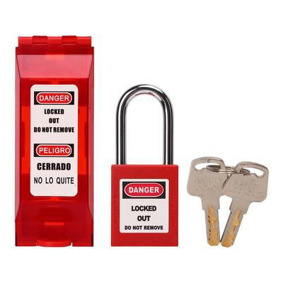 Lockout Tagout-lås Universellt Säkerhetslås Hänglås Med Genomskinligt Väggströmbrytaresskydd för