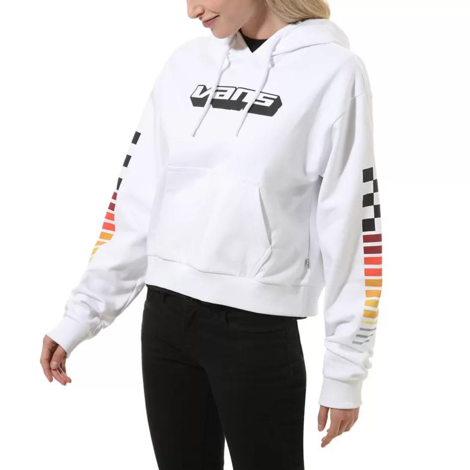 Vans Sports Casual Long Sleeve Hoodie Women hoodies White VN0A47YDWHT