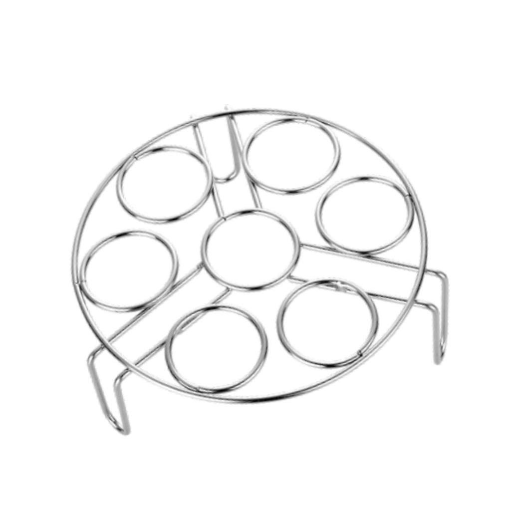 Egg Steaming Tray 7 Hole Breakfast Rack Stainless Steel Cooking Silver
