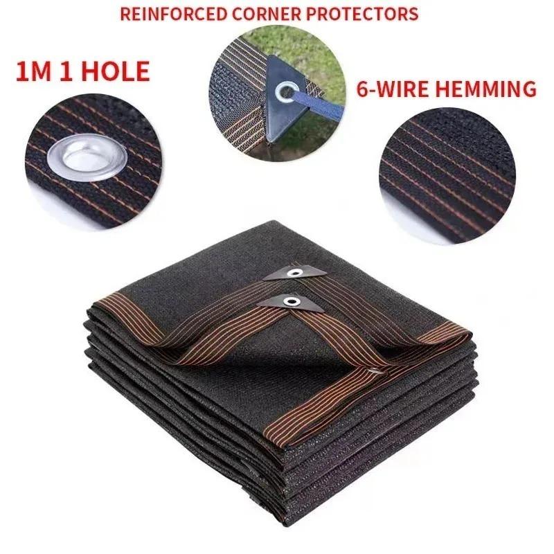 Durable Outdoor Shade Net Yellow Black Sunshade with Grommets High-Density BreathableUV Protection for Garden Patio Pool Shelter