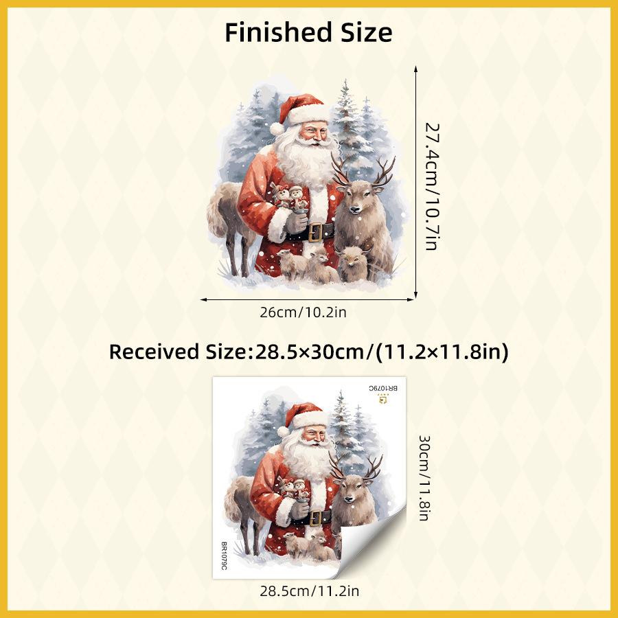 Christmas Cartoon Elk Snow Scene Santa Self-adhesive Wall Sticker Ins Wind Room Decoration Sticker