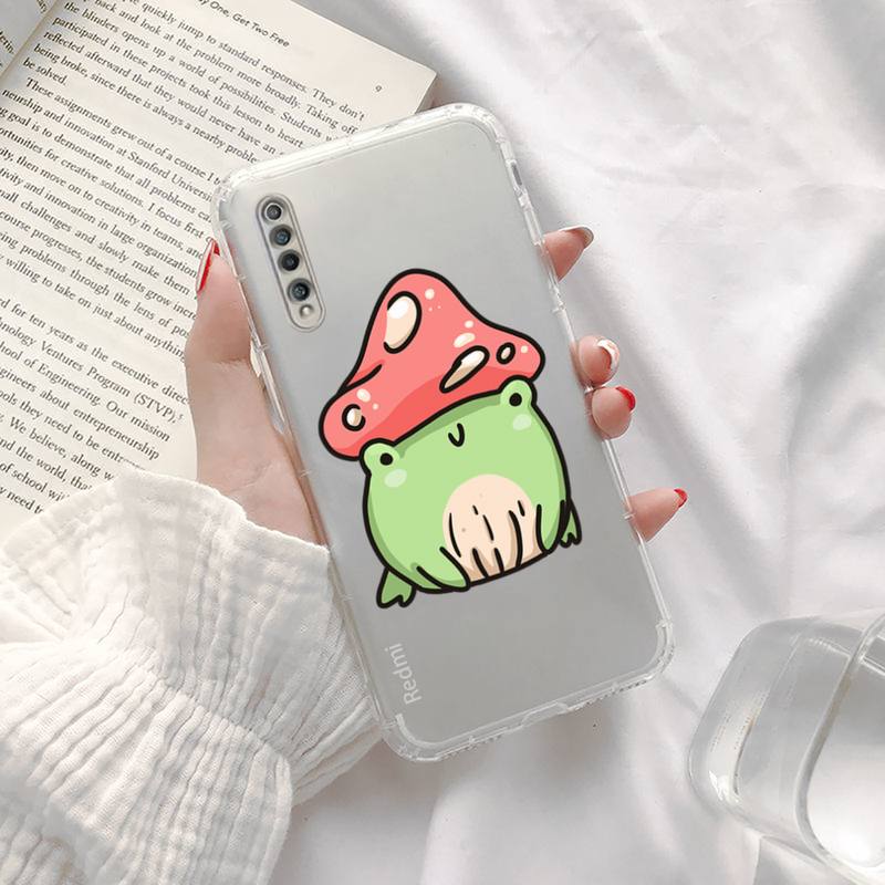 

Мятно-зеленый забавный мультяшный чехол для телефона с лягушкой, прозрачный для Xiaomi redmi note 5 7 8 9 10 11 t SA lite pro, высокое качество redmi 7A