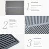 Draining Board Mat Dish Drying Pad Folding Heat Resistant Rectangle Eco-Friendly Drainer for Kitchen Pot Cup