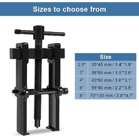 Two Jaw Bearing Gear Puller, Bearing Gear Puller Tool Kit, Twin Legs Bearing Gear Puller Remover Hand Tool Removal Kit, For Automotive Flywheel,