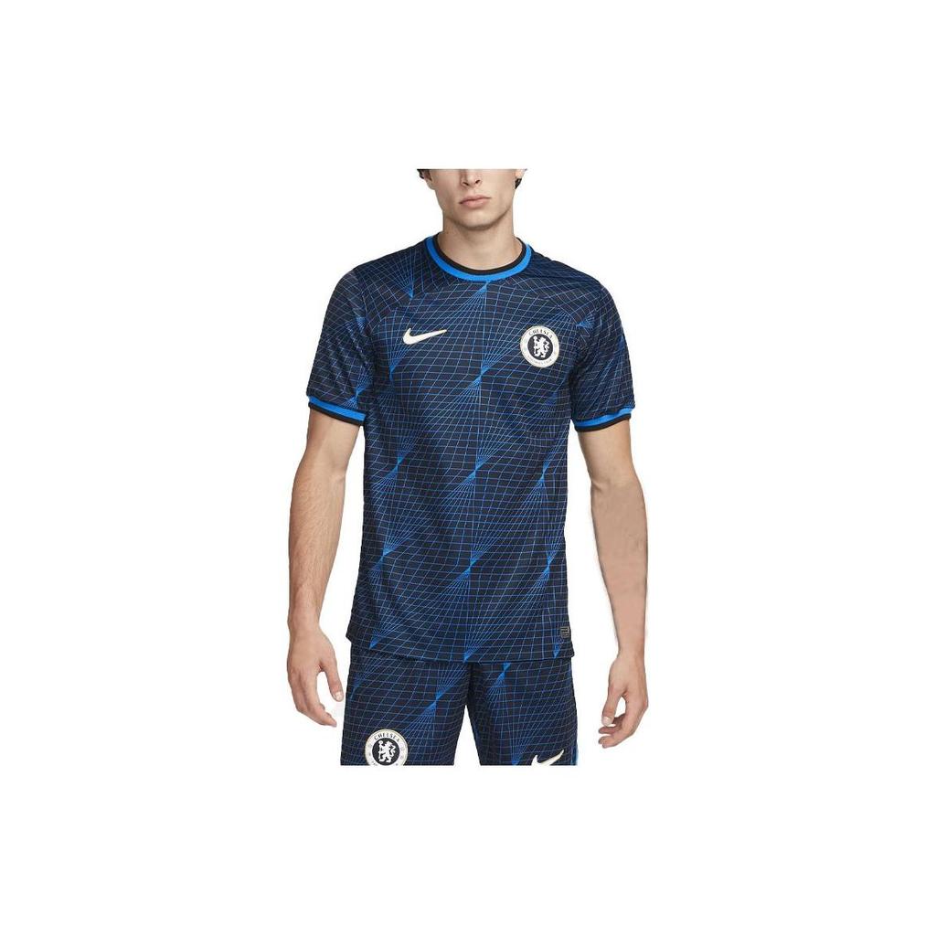 Nike Chelsea FC 2023/24 Stadium Away Jersey With Logo Print Men Tops Blue DX2683-428