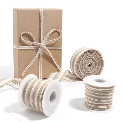Weißer Rand Fischseide Hanf Garn Juteseil Handgemacht DIY Geschenkbox Blume Kuchen Verpackung Geflochtenes Seil Kleidung Hut Zubehör