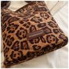 Korean version leopard print bag  winter new fashion versatile suede shoulder bag  large capacity  travel bag