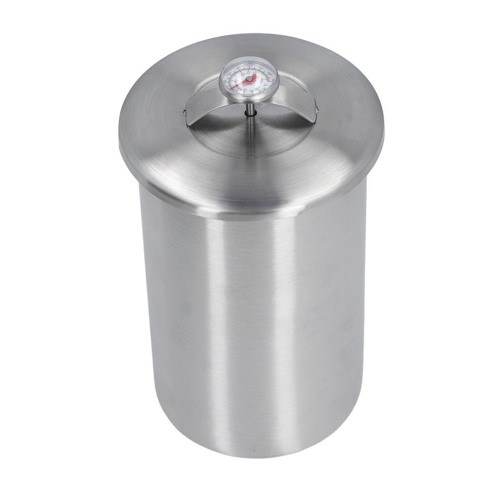 Meat Press Cooker Ham Maker 304 Stainless Steel Kitchen Meat Press Cooking Barrel with Thermometer