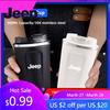 För Jeep 380ML Kaffemugg Bil Vakuumkopp 304 Rostfritt Stål Termos För Jeep Grand Cherokee Wrangler JK Gladiator Compass Re