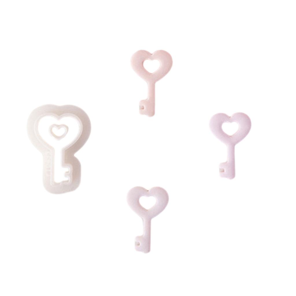 Valentines Clay Cutters for DIY Earrings Jewelry Making Keys Heart Clay Cutters Practical Lock Clay Earrings Cutters