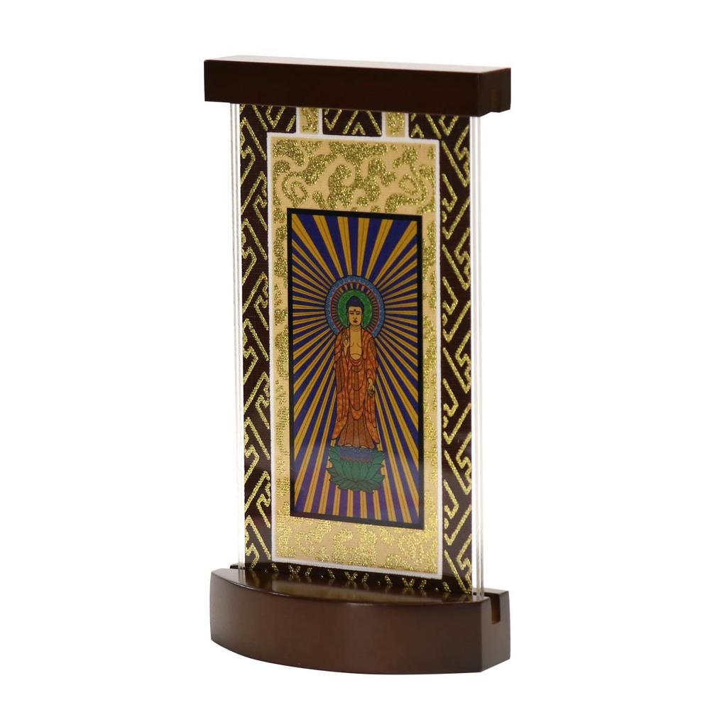 Tiara Brown Color Stand Hanging Scroll Modern Hanging Scroll Stand Height 17cm Principal Image Jodo Shinshu Otaniha [Bean] (East)