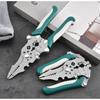 1Pc 1 Universal Folding Wire Stripping Pliers Multifunctional Stripping Wire Winding Crimping Wire Cutting Electrical Pliers