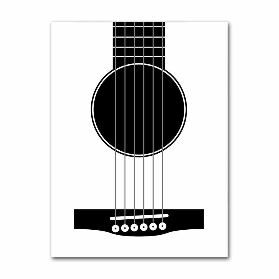 Minimalist Instrument Posters and Prints Music Enthusiast Modern Art Canvas Painting Wall Art Pictures Home Bar Room Decoration