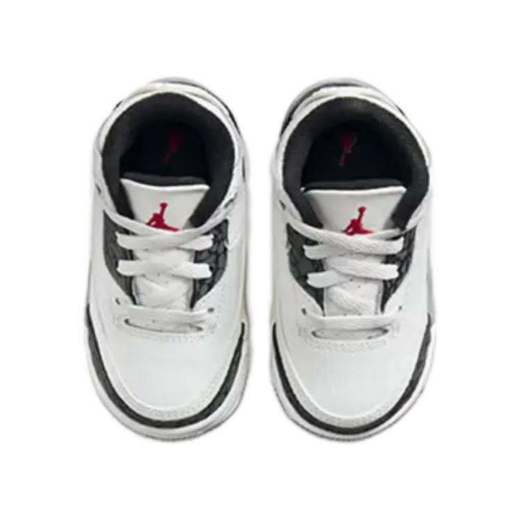 Air Jordan 3 Retro TD Cement Grey Baby Sneakers White Summit-White Fire-Red DM0968-106