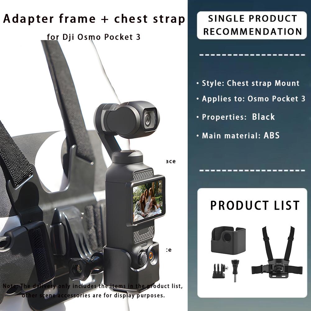 

Комплект аксессуаров для крепления на голову DJI Osmo Pocket 3, нагрудного крепления, держателя-клипсы для рюкзака - с адаптером с резьбой 1/4