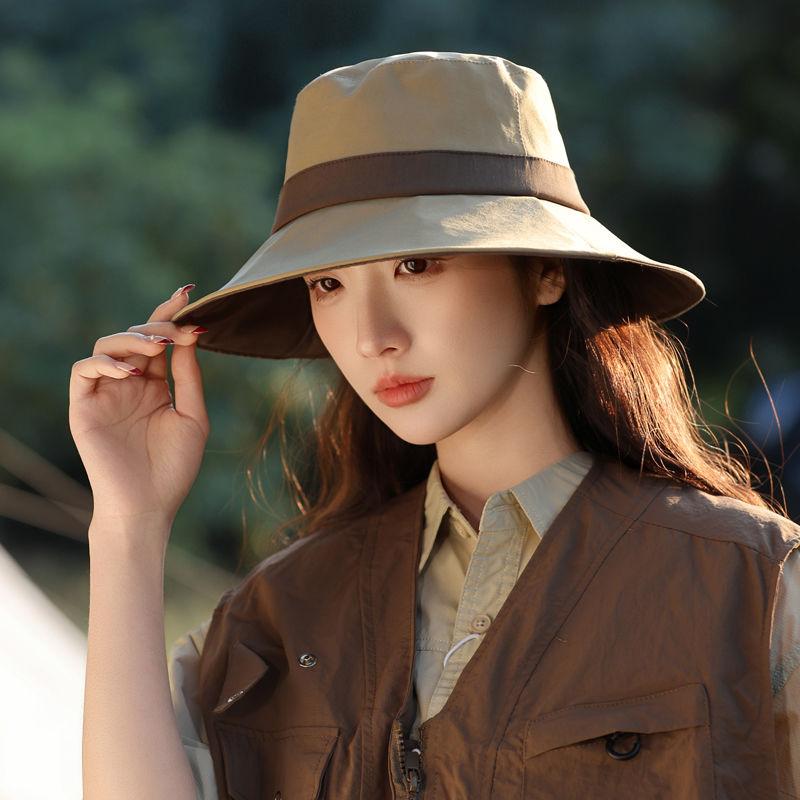 Nouveau Chapeau d'Été Chapeau Bob pour Femme Chapeau de Soleil Ombragé pour Voyage en Extérieur