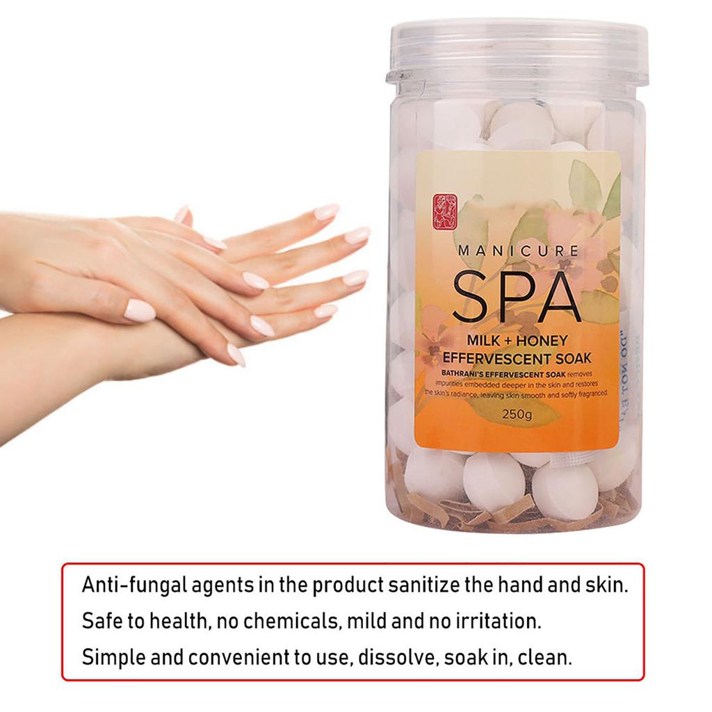 Nail Manicure SPA Effervescent Soak Ball Remove Dead Skin Cuticles Moisturizing Tender Skin 02#