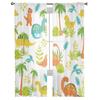 Dinosaurs Illustration Sheer Curtains for Living Room Transparent Tulle Window Treatments Bedroom Kitchen Home Decor Veil Drapes