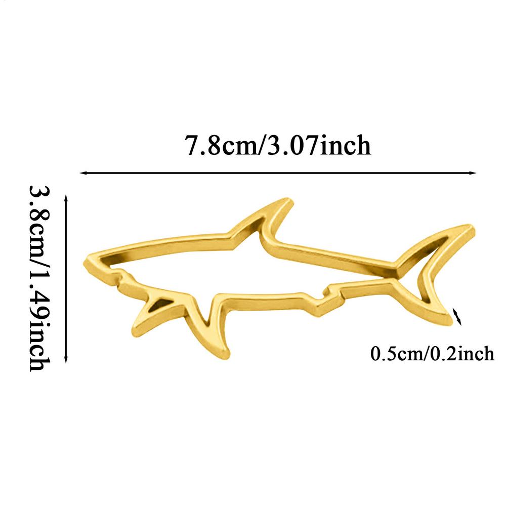 Car Badges Emblems Funny Shark Car Stickers Hollow Weatherproof Sun-Resistant Modification Side Label For Truck Motorcycle