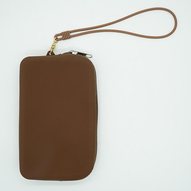 Square Silicone Cosmetic Storage Bag Travel Makeup Brush Holder Portable Digital Storage Bag Waterproof Case