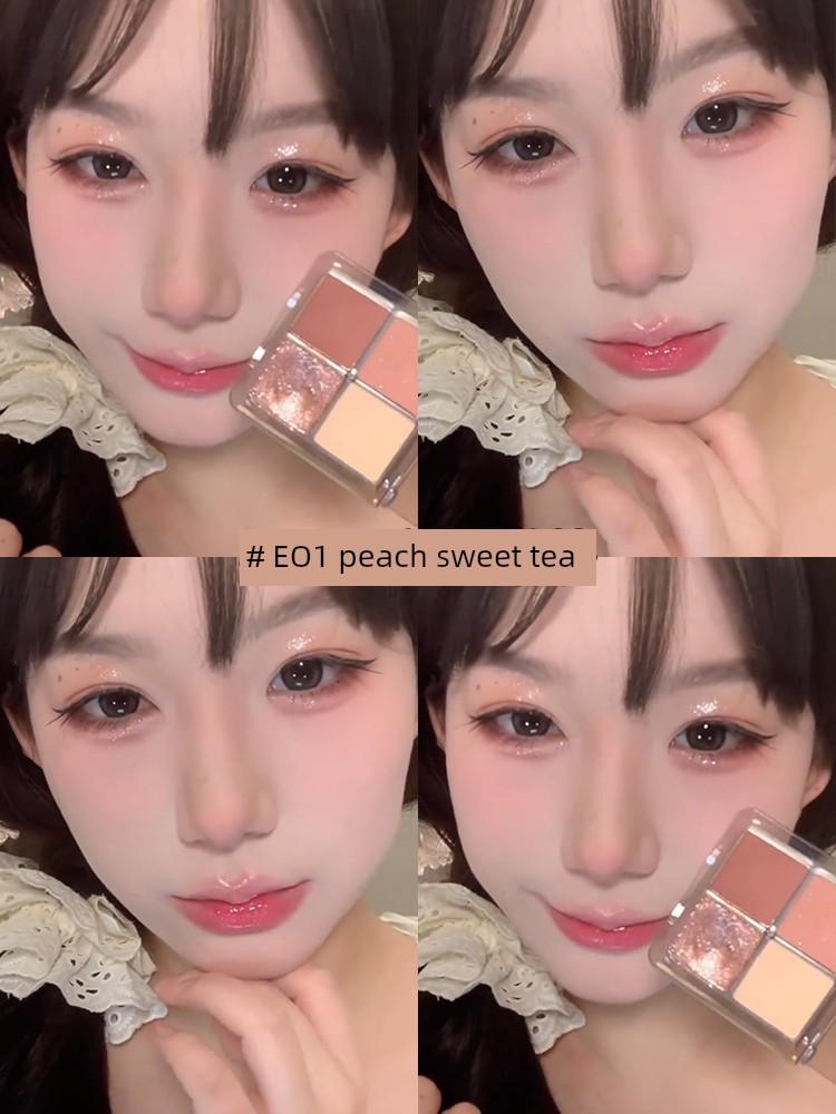 Daydream Xingjia Four Color Eyeshadow Palette Pink Brown Earth Color Smoke Tray Matte Shimmer Flash Daily Portable Genuine Goods