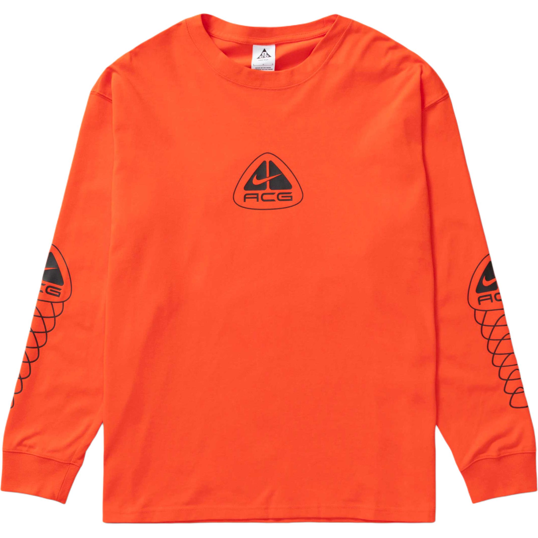 

Nike Футболка с длинным рукавом с логотипом. Мужские топы Оранжевый DX9454-633 L