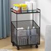 Multi-Layer Storage Racks Laundry Baskets Removable Trolley Storage Of Snacks And Sundries Organizing Iron Office File Racks