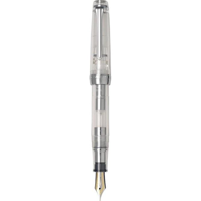 Sailor Professional Gear Fountain Pen Silver Demonstrator Model Medium Nib 11-3775-400 Clear